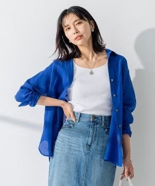 【WEB限定カラーあり/蛯原友里さん着用】LIBECO ベーシック シャツ