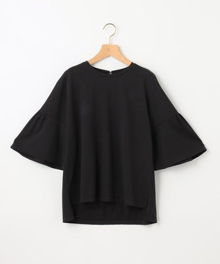 【汗ジミ防止・撥水】GIZAプレーティング天竺 袖フレア Tシャツ